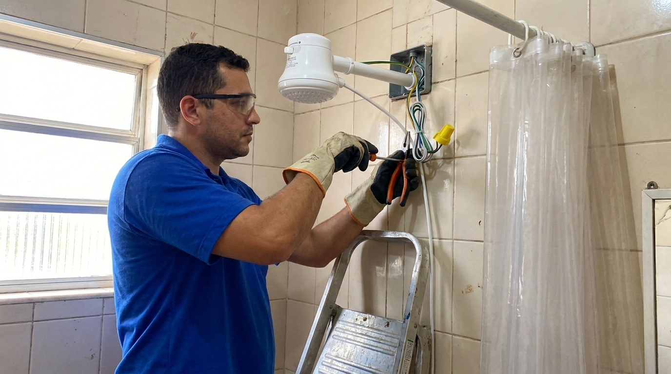 Instalacao de chuveiro eletrico residencial em Porto Velho‑RO